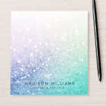 Söt Holography Glitter Girly Glamous Anteckningsblock<br><div class="desc">Anpassa enkelt den här eleganten färglös bokeh glitter mönster med din anpassningsbar.</div>