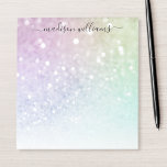 Söt Holography Glitter Girly Glamous Anteckningsblock<br><div class="desc">Anpassa enkelt den här eleganten färglös bokeh glitter mönster med din anpassningsbar.</div>