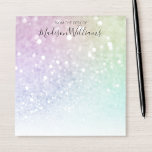 Söt Holography Glitter Girly Glamous Anteckningsblock<br><div class="desc">Anpassa enkelt den här eleganten färglös bokeh glitter mönster med din anpassningsbar.</div>