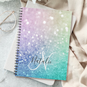Söt Holography Glitter Girly Glamous Anteckningsbok