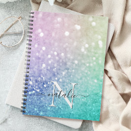 Söt Holography Glitter Girly Glamous Anteckningsbok