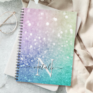 Söt Holography Glitter Girly Glamous Anteckningsbok