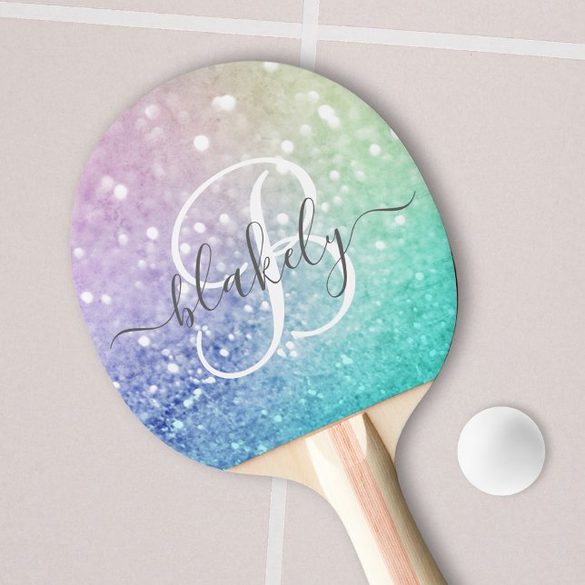 Söt Holography Glitter Girly Glamous Pingisracket (Skapare uppladdad)