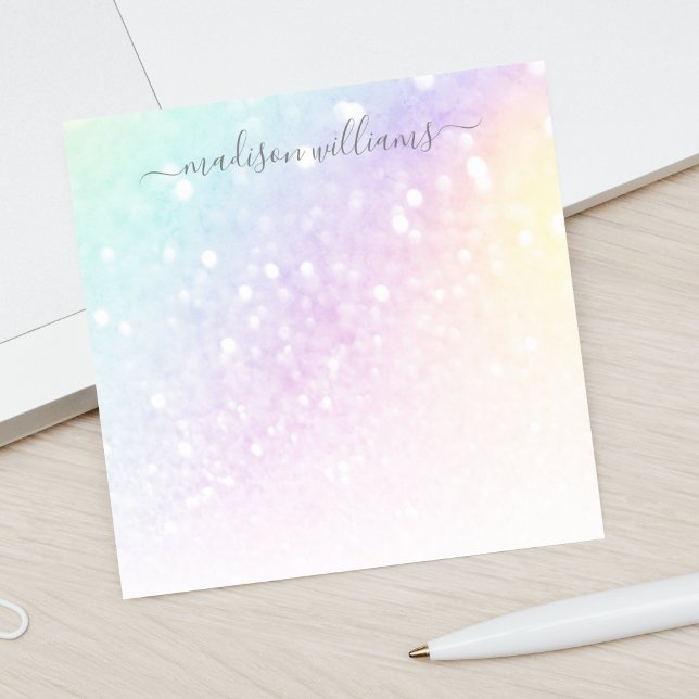 Söt Holography Glitter Girly Glamous Post-it Block (Skapare uppladdad)