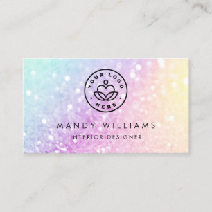 Söt Holography Glitter Girly Glamous Visitkort