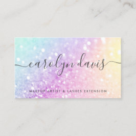 Söt Holography Glitter Girly Glamous Visitkort