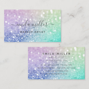 Söt Holography Glitter Girly Glamous Visitkort