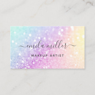 Söt Holography Glitter Girly Glamous Visitkort