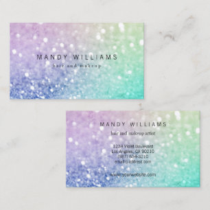 Söt Holography Glitter Girly Glamous Visitkort