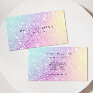 Söt Holography Glitter Girly Glamous Visitkort