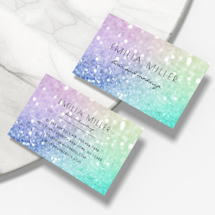 Söt Holography Glitter Girly Glamous Visitkort