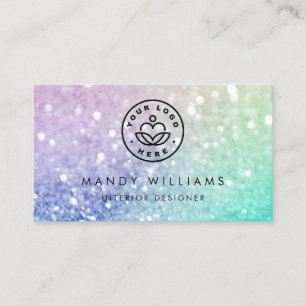Söt Holography Glitter Girly Glamous Visitkort