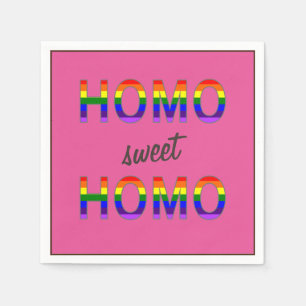 Söt Homo för rolig glad Homo Pappersservett