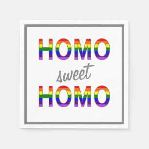 Söt Homo för rolig glad Homo Pappersservett