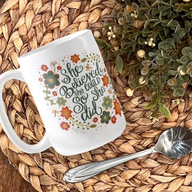 Söt Hon trodde att hon kunde citera inspiration Kaffemugg (Skapare uppladdad)