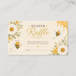Söt Honey Bee Babyböcker Blöja Raffle Biljetter Tilläggskort