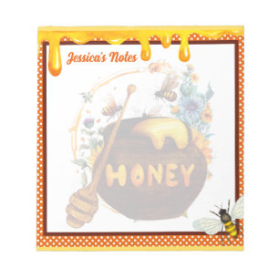 Söt honeybee Baby Shower Anteckningsblock