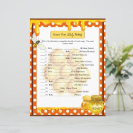 Söt honeybee Baby Shower Baby Sång Game