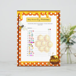 Söt Honeybee Baby Shower Emoji-spel
