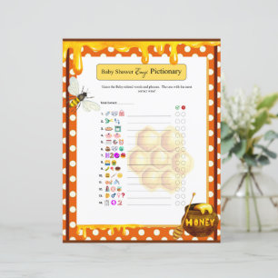 Söt Honeybee Baby Shower Emoji-spel 