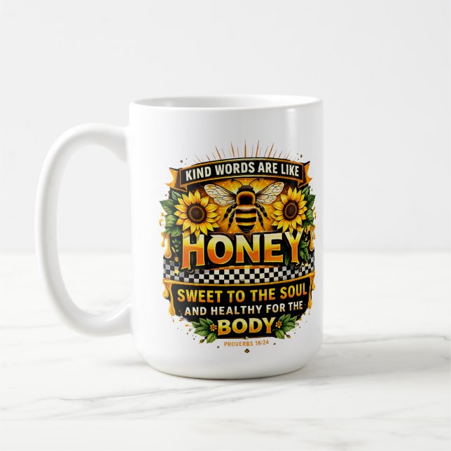 Söt honung | Ordspråksboken 16:24 Kaffe kopp (Vänster)