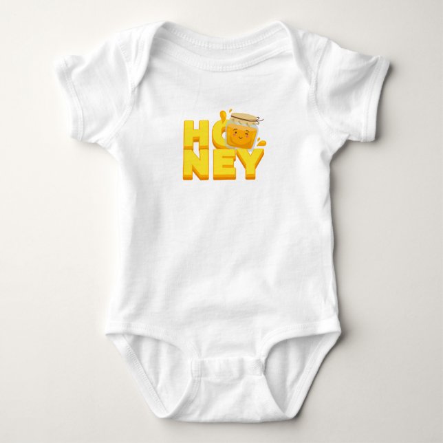 Söt honungstextdesign t shirt (Framsida)