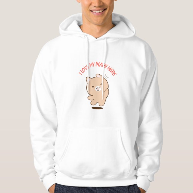 Söt hoodi hoodie (Framsida)