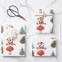 Söt hoppande babyren i mönster jul