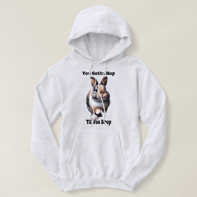 Söt hoppande kanin t shirt (Design framsida)