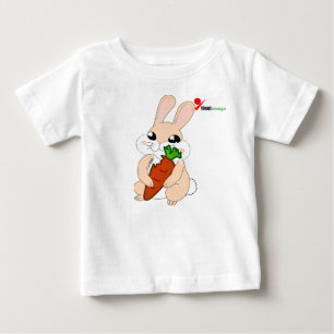 Söt Hoppy Kanin Baby T-Shirt Påsk