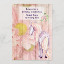 Söt Horse och Daisy på Barn Wood Birthday