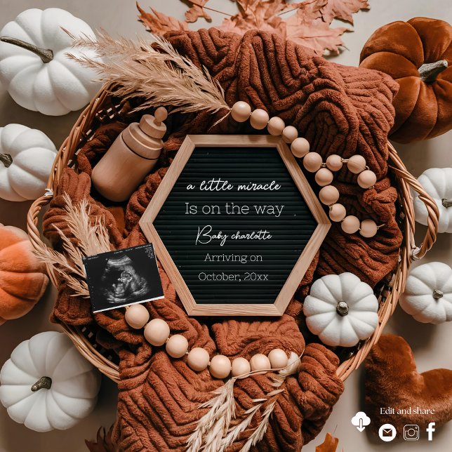 Söt höst graviditetsannonsering  inbjudningar (Skapare uppladdad)