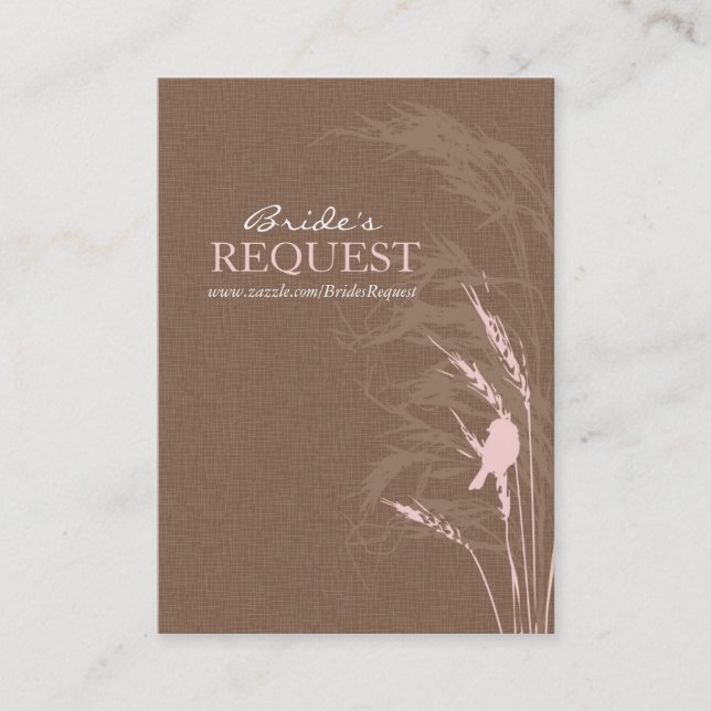 Söt höstbrudvisitkort visitkort (Framsida)