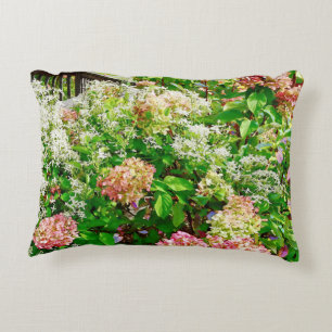 Söt höstClematis och rosavanlig hortensia Prydnadskudde