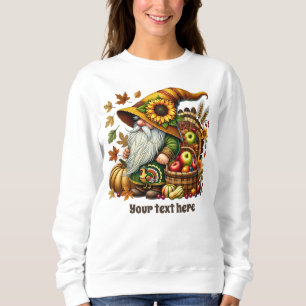Söt höstgnom med text t shirt