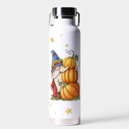 Söt höstgnom & staplade pumpor kaffe