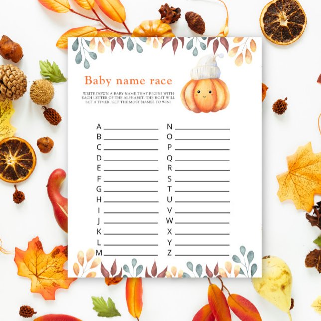 Söt höstliten pumpa - Namntävling för bebisar (Skapare uppladdad)