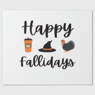 Söt Höstsäsong Glad Fallidays Tacksgiving Hall Presentpapper