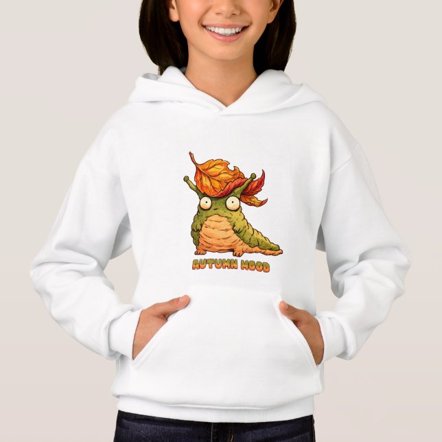 Söt höststämning Snigel Hoodie  T Shirt (Framsida)