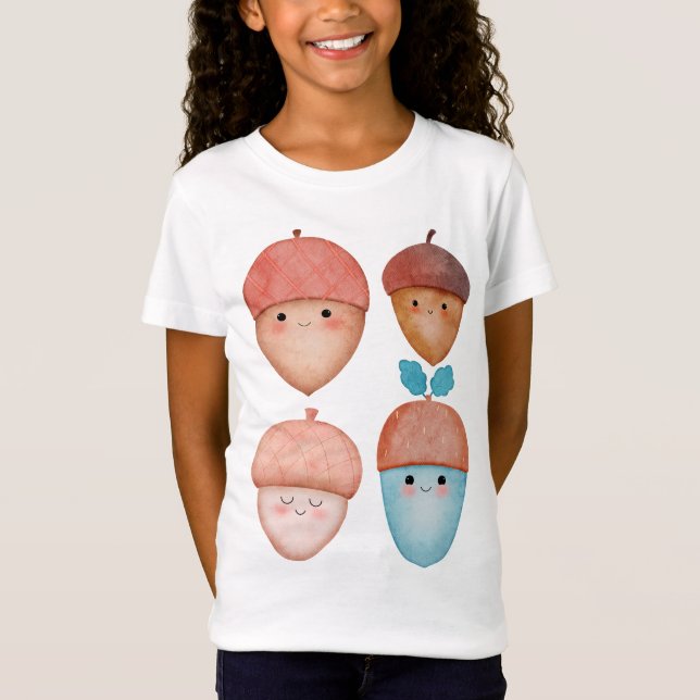 Söt hösttröja för pojkar och flickor | Skogströja T Shirt (Framsida)