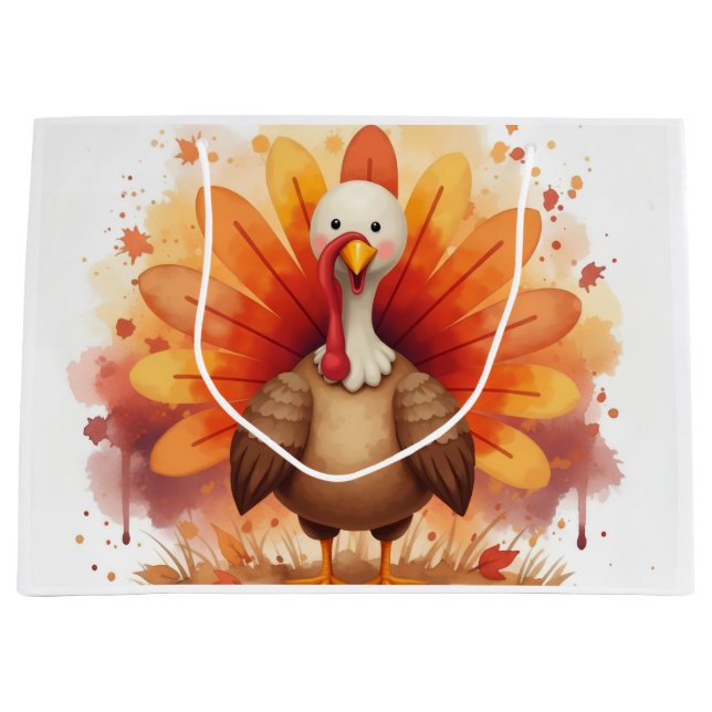 Söt höstturkey presentväska (Framsidan)