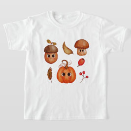 Söt höstvänlig barn-t-shirt | Kawaii höst T Shirt