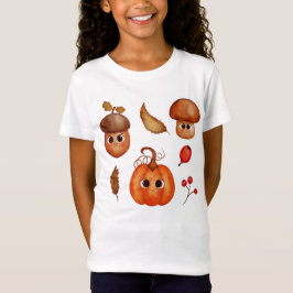 Söt höstvänlig barn-t-shirt | Kawaii höst T Shirt