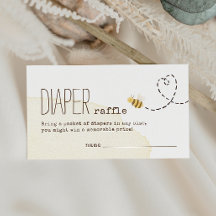 Söt Humla Baby Shower Diaper Raffle