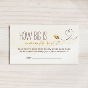 Söt Humla: Hur stort är Mommys Belly Game Card? Placeringskort