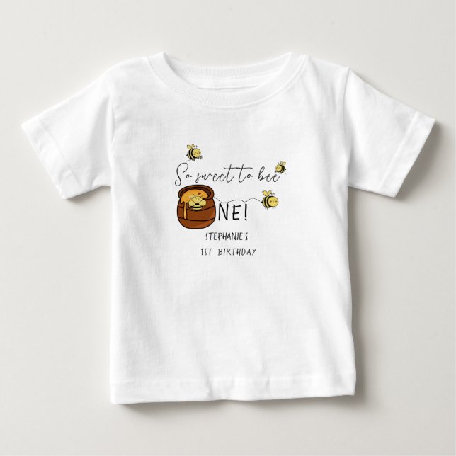 Söt humla Så Sött Att Vara En 1-årsdag T Shirt (Framsida)