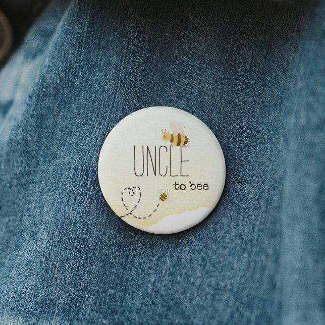 Söt humlebarnvakt shower farbror till bi-knapp knapp (Skapare uppladdad)