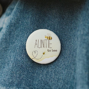 Söt humlebarnvårskortis Tante Till Bi-knapp Knapp