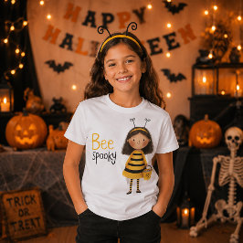 Söt Humlebi Flick Kostym Spöklik Halloween T Shirt