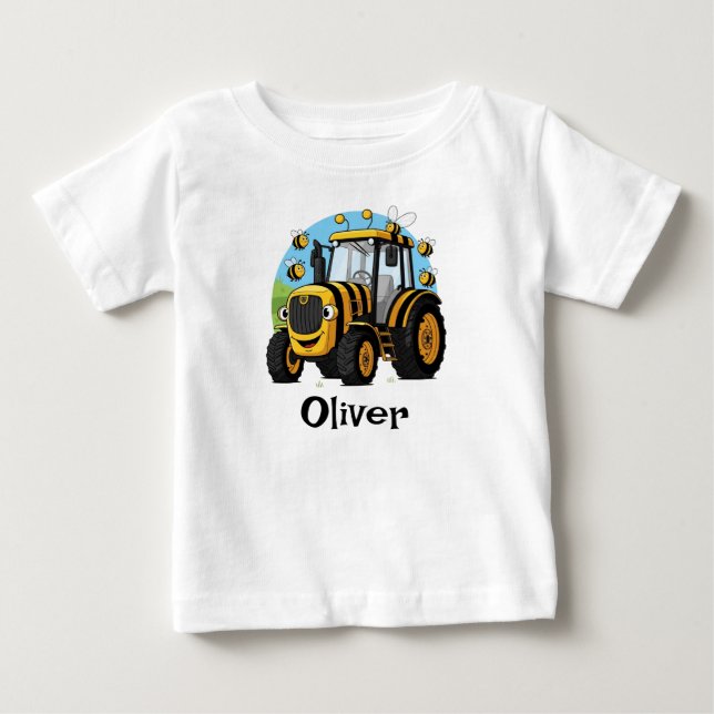 Söt Humlebi Tractor T Shirt (Framsida)